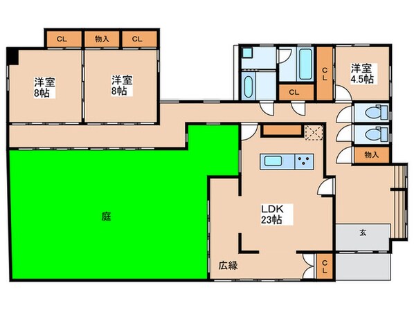 鴨志田戸建の物件間取画像